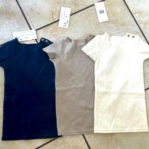 Set of 3 ribbed t-shirts